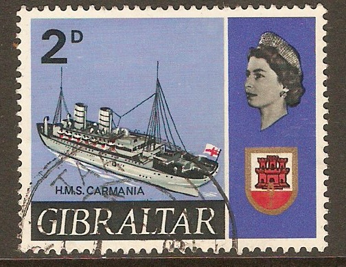 Gibraltar 1967 2d Ships Series. SG202.